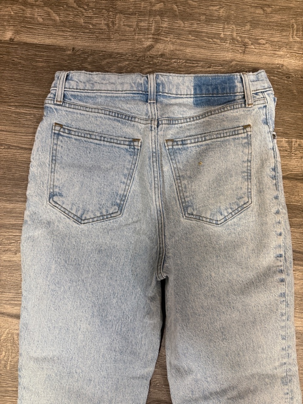 Abercrombie & Fitch Light Blue Straight Leg Jeans - Picture 6 of 8